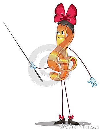 Animated treble clef, Stock Photo