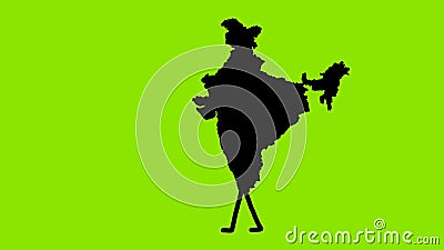 Animated Video Silhouette of a Walking Map of India Stock Footage - Video  of nation, graphic: 209125596