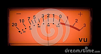 Animated vu meter Stock Photo