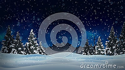 Animatie sneeuw en het landschap van de sneeuwwinter met droge en Kerstmisbomen en bergachtergrond vector illustratie Animatie sneeuw en het landschap van de sneeuwwinter met droge en Kerstmisbomen en bergachtergrond vector illustratie