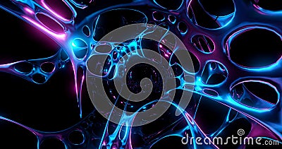 Animation abstract technology Network loop in the tunnel science cosmic or technology digital Sci-Fi.Digital Data, Stock Photo