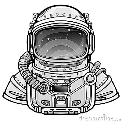 Animation Astronaut in a space suit. Vector Illustration