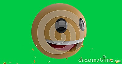 Animation of Confetti Falling Over Smiling Emoji Emoticon Icon Over Green Screen Stock Footage - Video of people, concept: 232159632 Animation of Confetti Falling Over Smiling Emoji Emoticon Icon Over Green Screen Stock Footage - Video of people, concept: 232159632