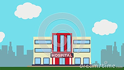 Animation of the Construction of a Hospital Building on the Background of the City, Blue Sky and Clouds. Stock Video - Video of business, cloud: 215402375 Animation of the Construction of a Hospital Building on the Background of the City, Blue Sky and Clouds. Stock Video - Video of business, cloud: 215402375