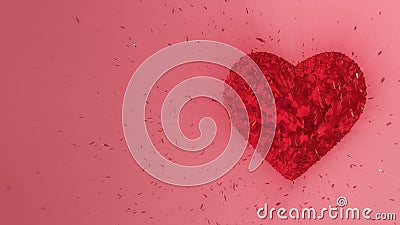animation 3d : Fond animé fait une boucle par résumé : Morceaux et cubes formés par coeur rouge lumineux tournants de rotation ro illustration de vecteur animation 3d : Fond animé fait une boucle par résumé : Morceaux et cubes formés par coeur rouge lumineux tournants de rotation ro illustration de vecteur