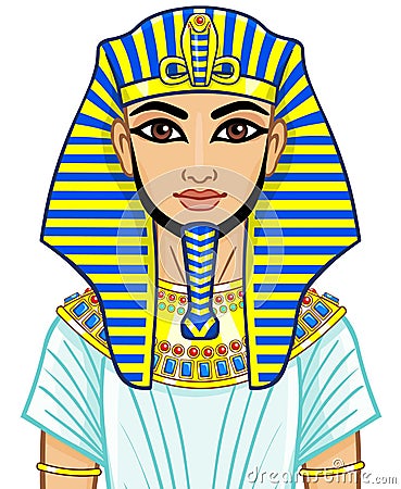 Animation Egyptian Pharaoh Vector Illustration