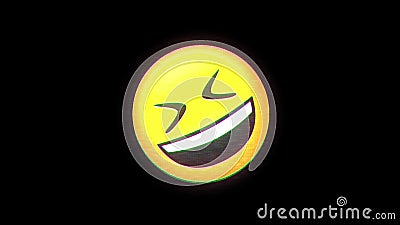 Emoticon laughing stock video. Video of expression, generated - 166601017