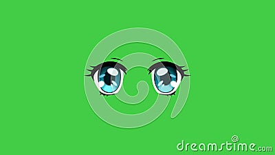 Animation Eyes Showing Sad Emotions on Green Background Stock Video   Video of bright adorable 197525145
