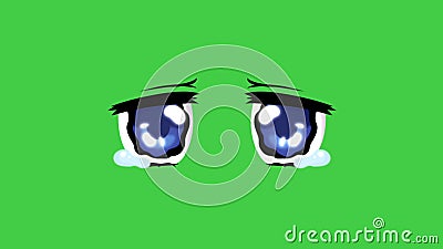 Anime Eyes on Green Background Stock Illustration  Illustration of  violet child 192062460