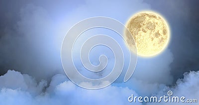 Animation of Full Moon Over Cloudy Background Stock Video - Video of  design, light: 228713391