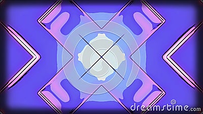 Animation with moving abstract figure pattern and cross. Design. Kaleidoscopic colorful pattern with moving crosses Stock Photo