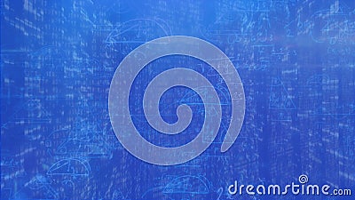 Mathematical Equations Moving Against Blue Background Stock Footage ...