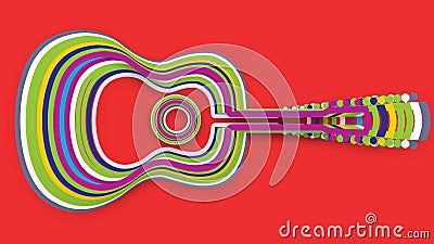 Animation psychédélique de guitare Animation psychédélique de guitare