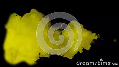Animation Yellow Smoke on Black Background. Stock Footage - Video of  graphic, brush: 173288358