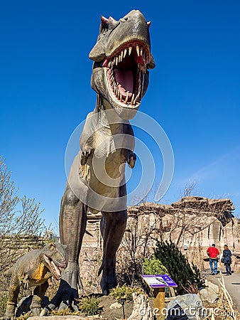 Animatronic Dinosaurs exhibit Editorial Stock Photo