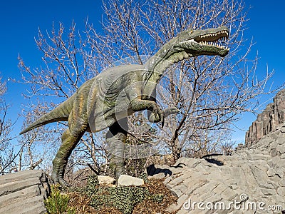 Animatronic Dinosaurs exhibit Editorial Stock Photo