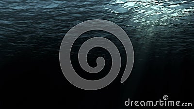 Animazione digitale del ciclo perfettamente senza cuciture di alta qualità delle onde di oceano scure profonde da fondo subacqueo Animazione digitale del ciclo perfettamente senza cuciture di alta qualità delle onde di oceano scure profonde da fondo subacqueo