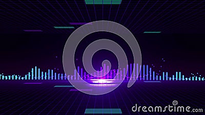Animazione senza cuciture dell'estratto 3D del fondo dell'equalizzatore dell'onda sonora illustrazione di stock Animazione senza cuciture dell'estratto 3D del fondo dell'equalizzatore dell'onda sonora illustrazione di stock