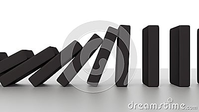 Animação de queda do dominó Animação de queda do dominó