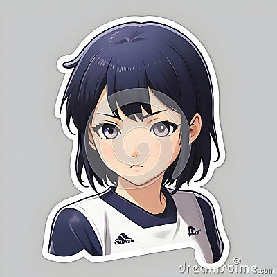 Anime Character (Sticker) Stock Photo