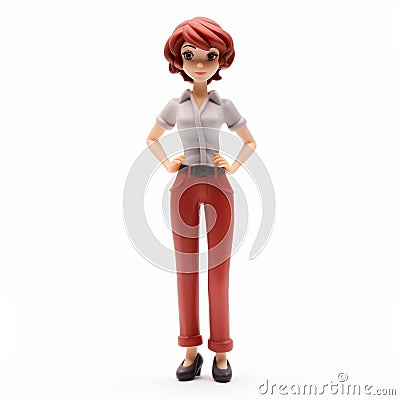 Red Haired Cartoon Figure In Miwa Komatsu Style Stock Photo