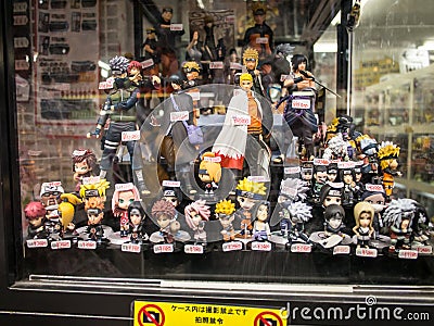 Anime Figures Store at Akihabara Electric Town, Tokyo Editorial Stock Photo