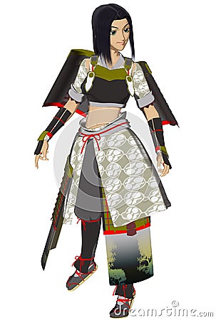 Anime Lady Samurai Royalty Free Stock Image - Image: 36290156