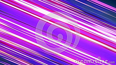 Anime speed lines. Fast speed neon glowing flashing lines streaks in purple pink and cool blue color. 3d illustration Cartoon Illustration