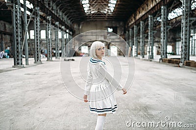 Anime style girl, doll in dress Stock Photo