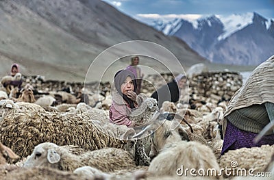 Aniqa Karim lives with her grandmother in the middle of a beautiful landscape but with the minimum necessary for existence Editorial Stock Photo