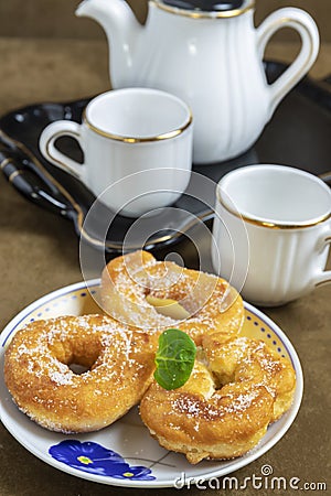 Anise donuts for tea or coffee time Stock Photo