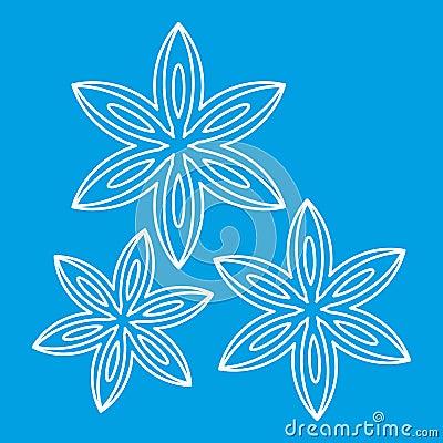 Anise icon, outline style Vector Illustration