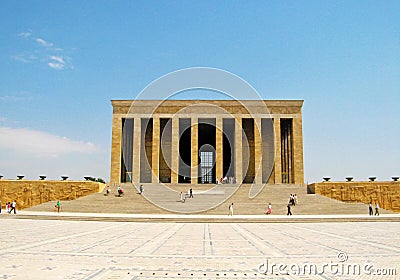 Anitkabir or the mausoleum of Mustafa Kemal Ataturk in Ankara , Turkey Editorial Stock Photo