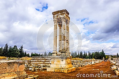 Anjar Citadel Historical Landmark 19 Stock Photo