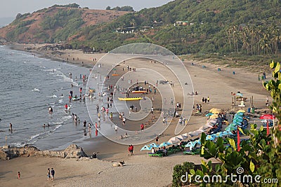 Anjuna beach - Goa travel diaries - beach vacation Stock Photo