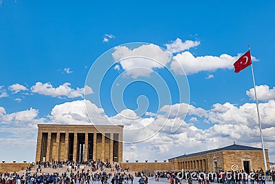 Ankara, Turkey - October 2021: Anitkabir AnÄ±tkabir in Ankara, the mausoleum of Mustafa Kemal AtatÃ¼rk Editorial Stock Photo