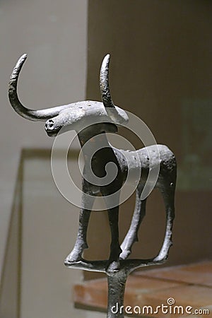 Hittite bull figure from 1400 BCE Editorial Stock Photo