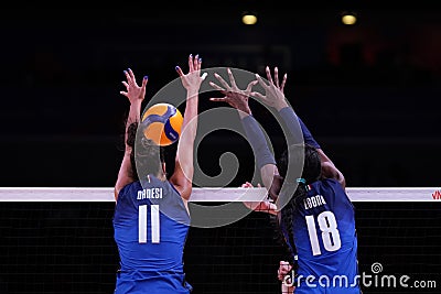 Italy vs China VNL Quarter Final match in Ankara Arena, Turkiye Editorial Stock Photo