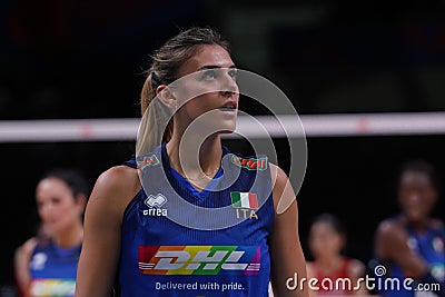 Italy vs China VNL Quarter Final match in Ankara Arena, Turkiye Editorial Stock Photo