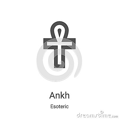 ankh icon vector from esoteric collection. Thin line ankh outline icon vector illustration. Linear symbol for use on web and Vector Illustration