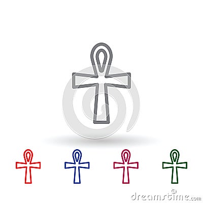Ankh multi color icon. Simple thin line, outline of mythology icons for ui and ux, website or mobile application Stock Photo