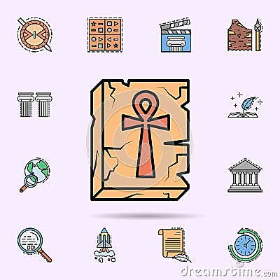 ankh, relief, cross, Egyptian icon. Universal set of history for website design and development, app development Stock Photo