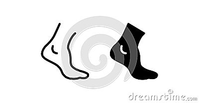 Ankle icon, line color vector illustration Vector Illustration