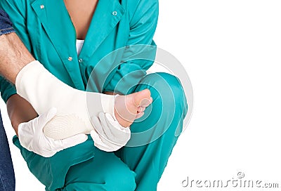 Ankle Injury. Stock Photo