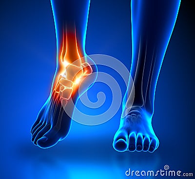 Ankle pain - detail Stock Photo