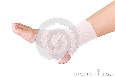 Ankle sprain Stock Photo