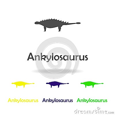 ankylosaurs, dinosaur colored icon. Can be used for web, logo, mobile app, UI, UX Stock Photo