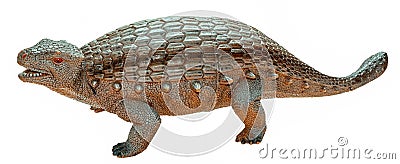 Ankylosaurus dinosaur toy figure isolated Stock Photo