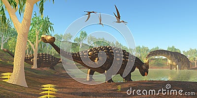 Ankylosaurus Stock Photo