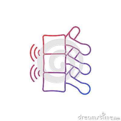 Ankylosing spondylitis gradient linear vector icon Vector Illustration